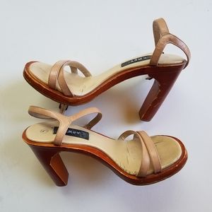 Wooden Sandal Platforms Size 5